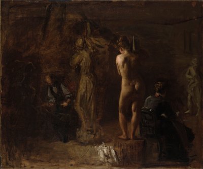 William Rush rzeźbi swoją alegoryczną figurę rzeki Schuylkill, Study autorstwa Thomas Eakins