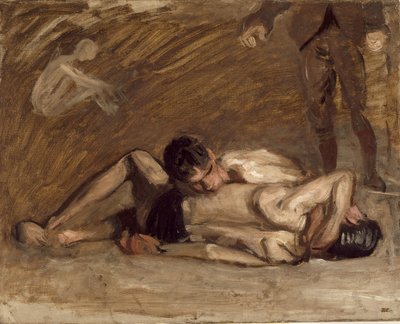 Zapaśnicy autorstwa Thomas Eakins