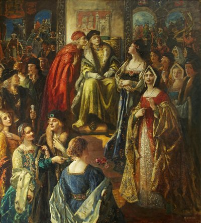 Król Henryk VII ukarał obywateli Bristolu za to, że ich żony były tak pięknie ubrane autorstwa Thomas Edwin Mostyn