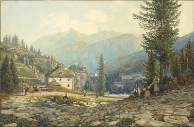 Widok na rezydencję arcyksięcia Johanna w gorących źródłach Gastein autorstwa Thomas Ender