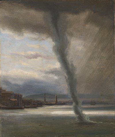 Trąba wodna w Zatoce Neapolitańskiej autorstwa Thomas Fearnley