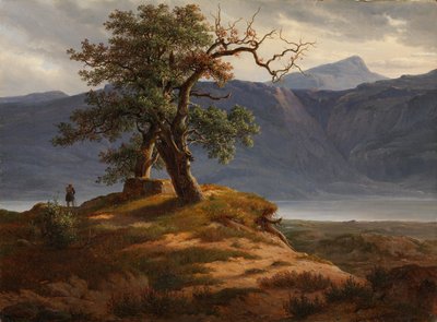 Krajobraz z podróżnikiem autorstwa Thomas Fearnley