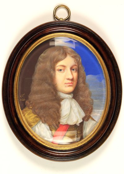 Dżentelmen tradycyjnie utożsamiany z Sir Johnem Egertonem (akwarela na welinie) autorstwa Thomas Flatman