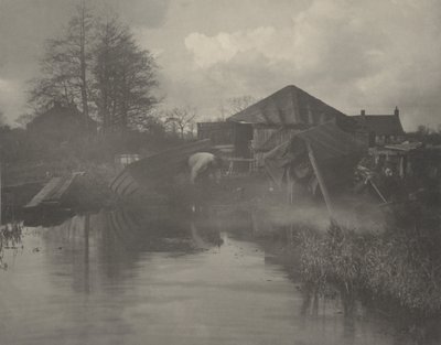 Stocznia jachtowa w Norfolk, 1886 r. (zdjęcie) autorstwa Thomas Frederick Goodall