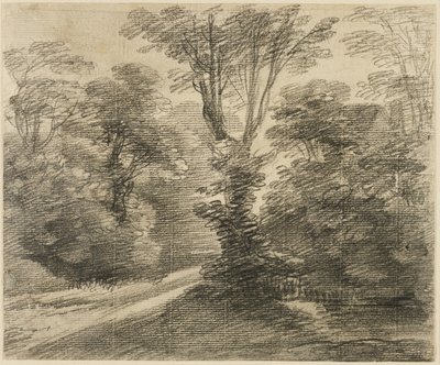 Oświetlona słońcem ścieżka przez las autorstwa Thomas Gainsborough