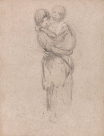 Młoda dziewczyna trzyma dziecko autorstwa Thomas Gainsborough