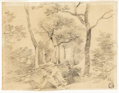Gainsborough szkicowanie w lesie autorstwa Thomas Gainsborough