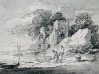 Wyciąganie sieci z Sekwany autorstwa Thomas Gainsborough