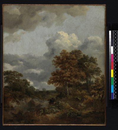 Krajobraz z basenem, 1746-1747 autorstwa Thomas Gainsborough