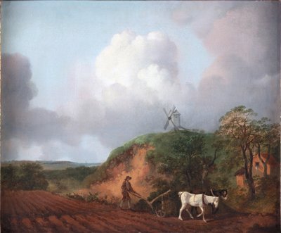 Orka chłopska z dwoma końmi, 1750-1753 autorstwa Thomas Gainsborough