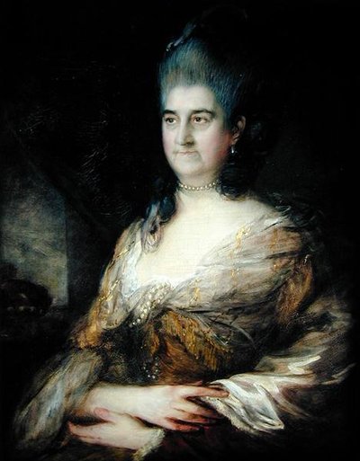 Portret damy, podobno Elżbieta Chudleigh (1720-88) (olej na desce) autorstwa Thomas Gainsborough