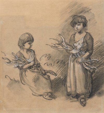 Badania dziewcząt niosących pedały autorstwa Thomas Gainsborough