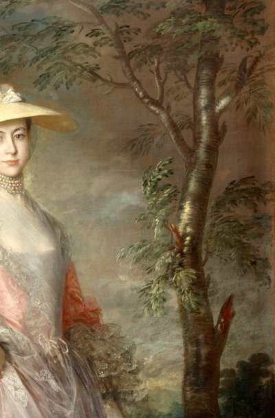 Detal drzewa, z obrazu Marii, hrabiny Howe, ok. 1760 r. (olej na płótnie) autorstwa Thomas Gainsborough