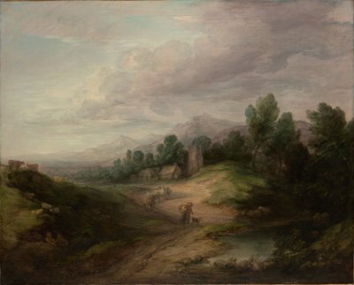 Zalesiony krajobraz wyżynny autorstwa Thomas Gainsborough