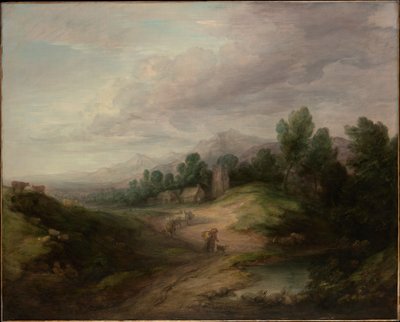Zalesiony krajobraz wyżynny autorstwa Thomas Gainsborough