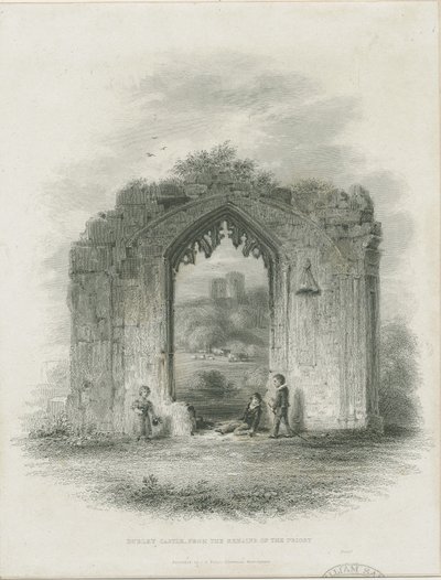 Dudley Castle - The Keep: grawer (winieta i [?XIX w.] (druk) autorstwa Thomas Garner