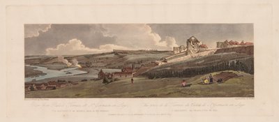 Wybór dwudziestu najbardziej malowniczych widoków w Paryżu: Widok z tarasu pałacowego, 1803 r. autorstwa Thomas Girtin