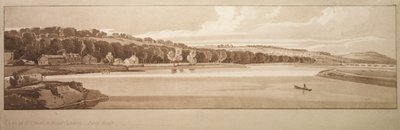Wybór dwudziestu najbardziej malowniczych widoków w Paryżu: Widok na St. Cloud i Kalwarię zaczerpnięty z Pont de Sêve autorstwa Thomas Girtin