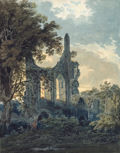 Opactwo Byland, Yorkshire, c1793 autorstwa Thomas Girtin