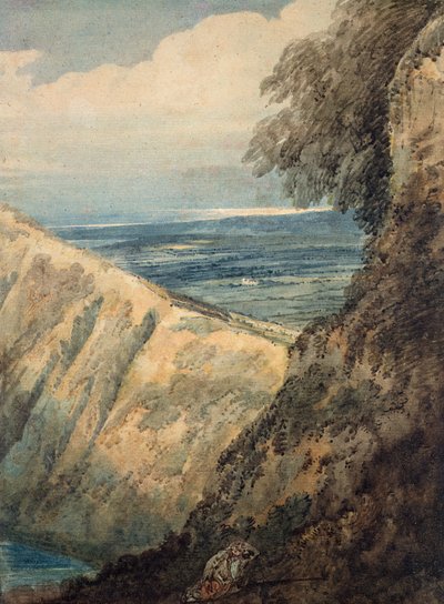 Wybrzeże Dorset, w pobliżu Lulworth Cove autorstwa Thomas Girtin