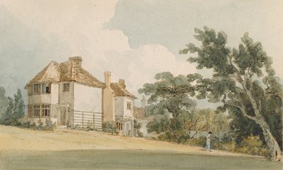 Dom wiejski, ok. 1797 (toaleta z długopisem i atramentem nad grafitem na papierze) autorstwa Thomas Girtin