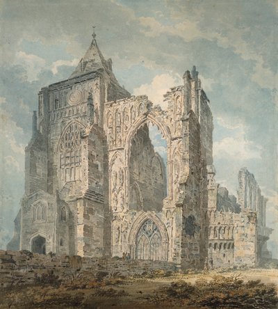 Opactwo Crowland, Lincolnshire, c1793 autorstwa Thomas Girtin