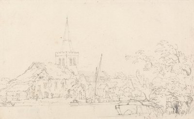 Kościół Great Marlow, Buckinghamshire autorstwa Thomas Girtin