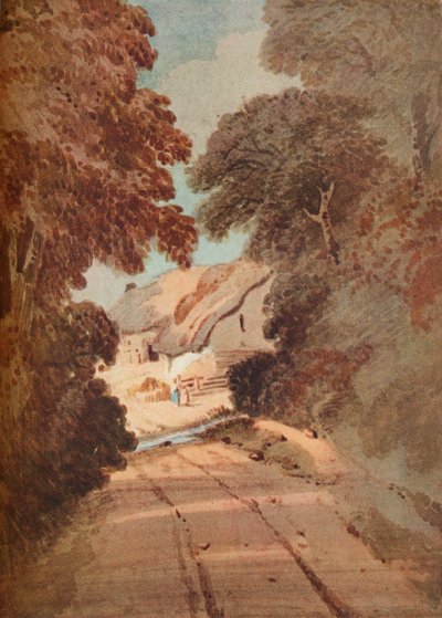 Zaułek i Domki, ok. 1800 autorstwa Thomas Girtin