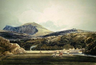 Mynydd Mawr, Północna Walia (ołówek i akwarela) autorstwa Thomas Girtin