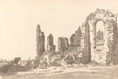 Ruínas do Palácio Savoy, Londonpolish autorstwa Thomas Girtin