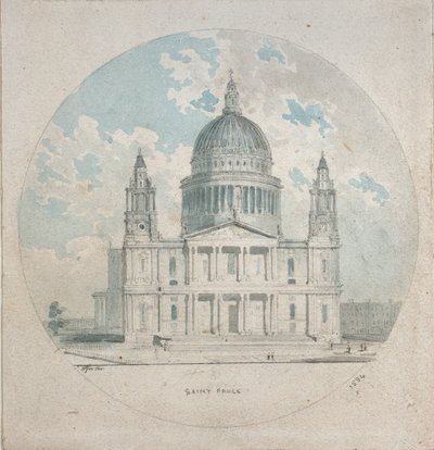 Katedra św. Pawła, ok. 1790 autorstwa Thomas Girtin