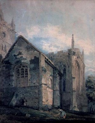 Starożytny Charnel House, Kościół Świętej Trójcy, Stratford-upon-Avon autorstwa Thomas Girtin
