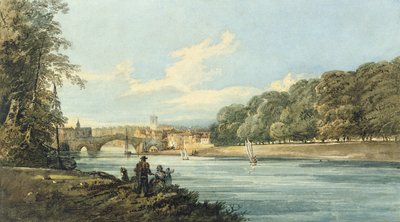 The New Walk, York, ok. 1798 (ołówek i akwarela na papierze) autorstwa Thomas Girtin