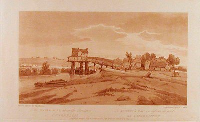 Die Wassermühle über der Brücke bei Charenton autorstwa Thomas Girtin