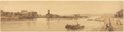 Widok wsi Chaillot z Pont de la Concorde: tablica 17 autorstwa Thomas Girtin