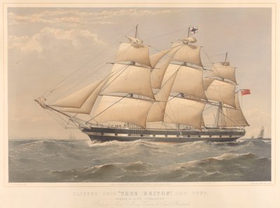 Kliperowiec True Briton 1100 ton, autorstwa Thomas Goldsworth Dutton