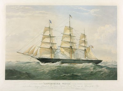 Kliper "Lancashire Witch" o wyporności 1575 ton autorstwa Thomas Goldsworth Dutton
