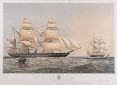 Śrubowy statek parowy Croesus należący do General Screw Steam Shipping Compy autorstwa Thomas Goldsworth Dutton