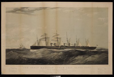 Wielki Wschodni Statek Parowy... William Harrison, Esq, dowódca, zbudowany dla Eastern Steam Navigation Company pod kierownictwem I K Brunela... autorstwa Thomas Goldsworth Dutton