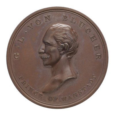 Medal upamiętniający Wellingtona i Blüchera w Waterloo autorstwa Thomas Halliday