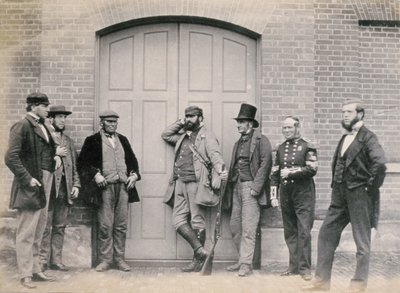 Personel w Holkham Hall, Norfolk, ok. 1863 (druk albumowy) autorstwa Thomas Harcourt Powell