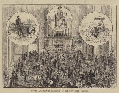 Wystawa rowerów i trójkołowców w Ratuszu, Holborn autorstwa Thomas Harrington Wilson