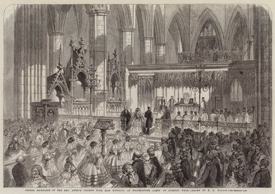 Chóralne małżeństwo wielebnego Arthura Thynne z panną Kendall w opactwie Westminster we wtorek tydzień autorstwa Thomas Harrington Wilson