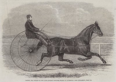 Jackey, zwycięzca ostatniej Aintree Trotting Stakes w Liverpoolu autorstwa Thomas Harrington Wilson
