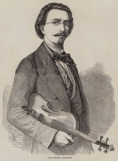 Jean Becker, skrzypek autorstwa Thomas Harrington Wilson