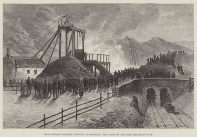 Mauricewood Colliery, Penicuik, Midlothian, miejsce katastrofalnego pożaru autorstwa Thomas Harrington Wilson