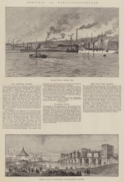 Szkice Newcastle-upon-Tyne autorstwa Thomas Harrington Wilson