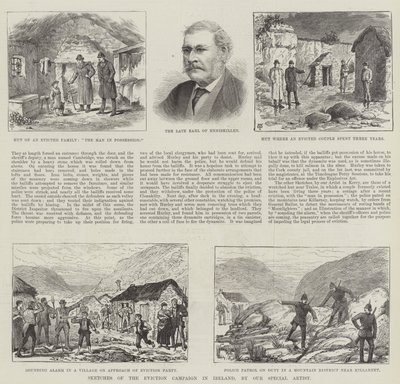 Szkice kampanii eksmisyjnej w Irlandii autorstwa Thomas Harrington Wilson