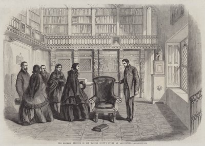 Cesarzowa Eugenia w gabinecie Sir Waltera Scotta w Abbotsford autorstwa Thomas Harrington Wilson