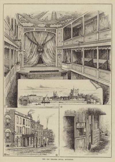 Stary Teatr Królewski, Rochester autorstwa Thomas Harrington Wilson